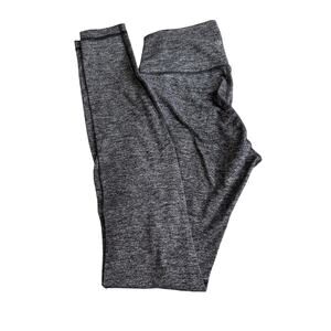 Lululemon Wunder Under High Rise Leggings heathered black gray athletic  Sz 6
